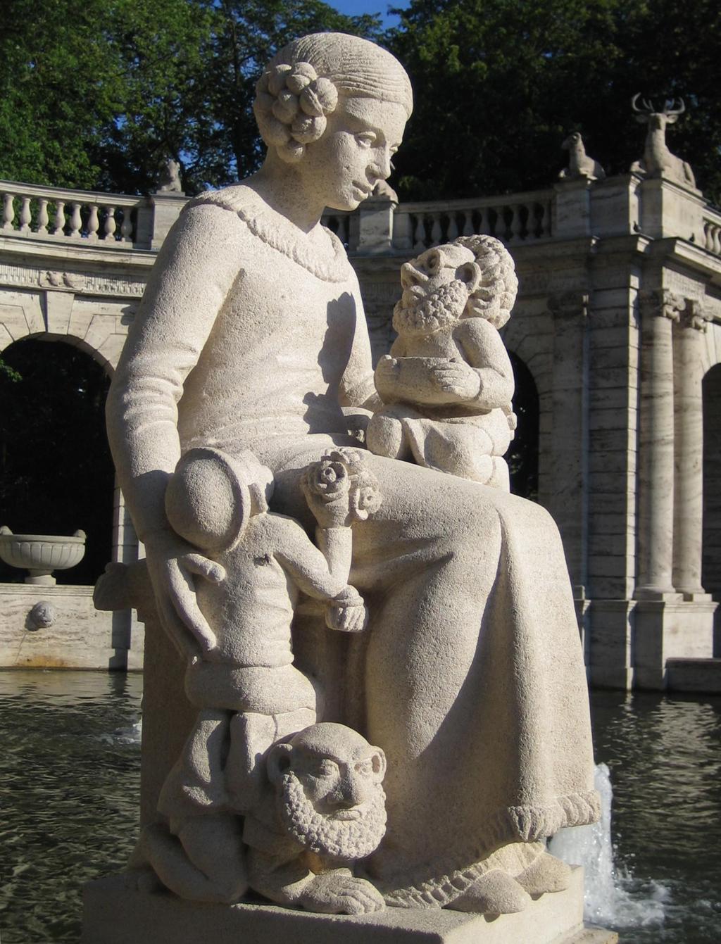 Statue de Blanche Neige et trois nains Source data