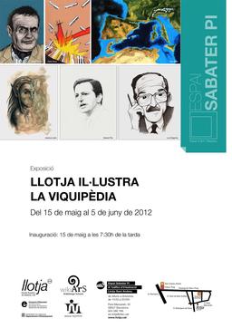 Affiche de l'exposition Llotja et Viquipèdia en 2012 à Barcelone. Source : http://data.abuledu.org/URI/53badbb7-affiche-de-l-exposition-llotja-et-viquipedia-en-2012-a-barcelone