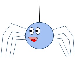 Araignée bleue. Source : http://data.abuledu.org/URI/50490bb7-araignee-bleue
