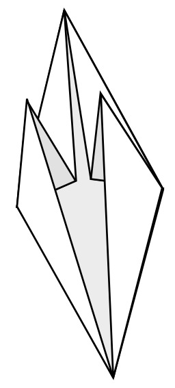 Base du poisson en origami. Source : http://data.abuledu.org/URI/518fed3d-base-du-poisson-en-origami