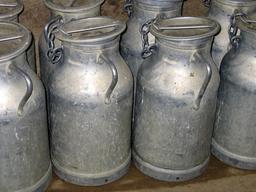 Bidons à lait. Source : http://data.abuledu.org/URI/51db56b6-bidons-a-lait
