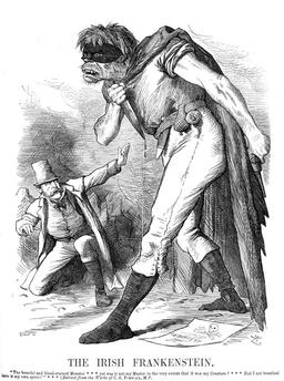 Caricature de Frankenstein sanguinaire. Source : http://data.abuledu.org/URI/52ad9b6d-caricature-de-frankenstein-sanguinaire