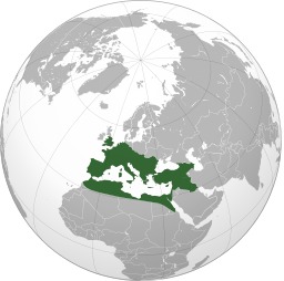 Carte de l'Empire romain. Source : http://data.abuledu.org/URI/525a8f19-carte-de-l-empire-romain