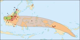 Carte de répartition des Regiae en Indonésie. Source : http://data.abuledu.org/URI/52093f13-carte-de-repartition-des-regiae-en-indonesie