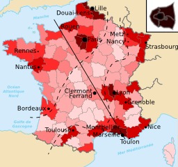 Carte démographique de la France. Source : http://data.abuledu.org/URI/50787a5c-carte-demographique-de-la-france