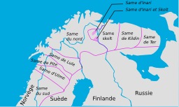Carte des langues sames. Source : http://data.abuledu.org/URI/530141c2-carte-des-langues-sames