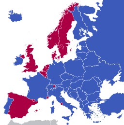 Carte des monarchies européennes. Source : http://data.abuledu.org/URI/536d12fc-carte-des-monarchies-europeennes