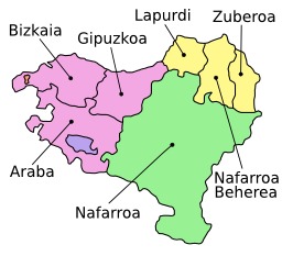 Carte des provinces basques espagnoles. Source : http://data.abuledu.org/URI/527fecf9-carte-des-provinces-basques-espagnoles