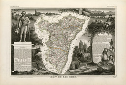 Carte illustrée du département du Bas-Rhin en 1852. Source : http://data.abuledu.org/URI/5320811e-carte-illustree-du-departement-du-bas-rhin-en-1852