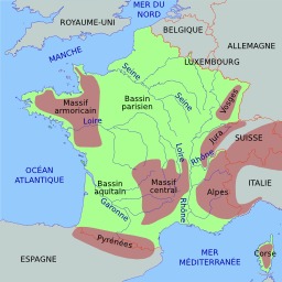 Carte physique simplifiée de la France. Source : http://data.abuledu.org/URI/51ce1511-carte-physique-simplifiee-de-la-france