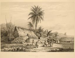 Cases à Nouka-Hiva en 1838. Source : http://data.abuledu.org/URI/59807a21-cases-a-nouka-hiva-en-1838