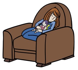 Chloé dort dans son fauteuil. Source : http://data.abuledu.org/URI/5628d6fb-chloe-dort-dans-son-fauteuil