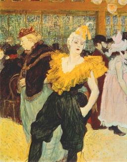 Clownesse cha-u-kao au Moulin Rouge. Source : http://data.abuledu.org/URI/51c1b175-clownesse-cha-u-kao-au-moulin-rouge