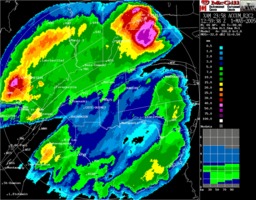 Cumul de vingt-quatre heures de pluie par radar. Source : http://data.abuledu.org/URI/5232e1fd-cumul-de-vingt-quatre-heures-de-pluie-par-radar