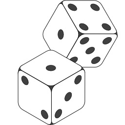 Deux dés à six faces. Source : http://data.abuledu.org/URI/50196e54-deux-des-a-six-faces