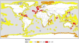 Diversité globale des éponges marines. Source : http://data.abuledu.org/URI/56c9c77a-diversite-globale-des-eponges-marines