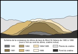 Dôme de lave du Mont St Helens. Source : http://data.abuledu.org/URI/5093d0a2-dome-de-lave-du-mont-st-helens
