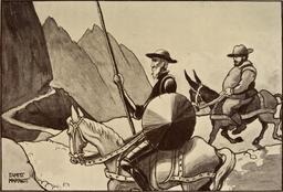 Don Quichotte et Sancho Panza en 1908. Source : http://data.abuledu.org/URI/5963622d-don-quichotte-et-sancho-panza-en-1908