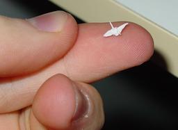 Grue miniature en origami. Source : http://data.abuledu.org/URI/52f257cc-grue-miniature-en-origami