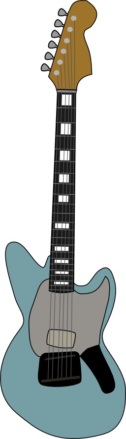Guitare électrique. Source : http://data.abuledu.org/URI/504b9f45-guitare-electrique