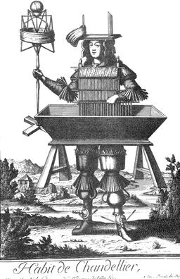 Habit de chandelier au 17ème siècle. Source : http://data.abuledu.org/URI/592b917a-habit-de-chandelier-au-17eme-siecle