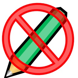 Interdiction d'écrire. Source : http://data.abuledu.org/URI/51bcc1c5-interdiction-d-ecrire