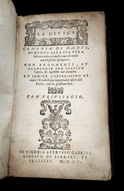 La Divina Commedia en 1555. Source : http://data.abuledu.org/URI/595575d4-la-divina-commedia-en-1555