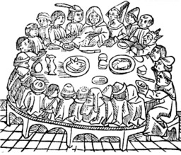 La table ronde des pélerins. Source : http://data.abuledu.org/URI/5060d75d-la-table-ronde-des-pelerins
