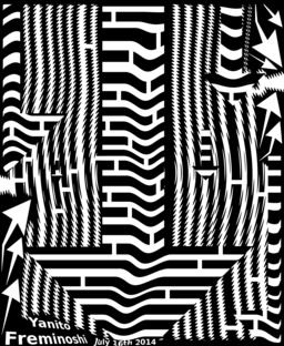 Labyrinthe de la flèche. Source : http://data.abuledu.org/URI/53cd9d1f-labyrinthe-de-la-fleche