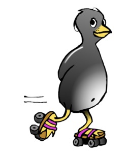 Le pingouin à roulettes du terrier d'Abulédu. Source : http://data.abuledu.org/URI/58783406-le-pingouin-a-roulettes-du-terrier-d-abuledu