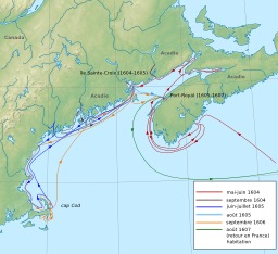 Les expéditions en Acadie. Source : http://data.abuledu.org/URI/51ca23b6-les-expeditions-en-acadie