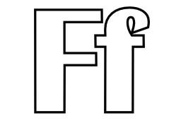 Lettres F et f à colorier. Source : http://data.abuledu.org/URI/5331eb9b-lettres-f-et-f-a-colorier