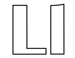 Lettres L et l à colorier. Source : http://data.abuledu.org/URI/5331eefd-lettres-l-et-l-a-colorier