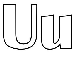 Lettres U et u à colorier. Source : http://data.abuledu.org/URI/5331f51f-lettres-u-et-u-a-colorier