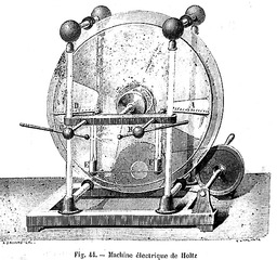 Machine électrique de Holtz. Source : http://data.abuledu.org/URI/50c27d57-machine-electrique-de-holtz