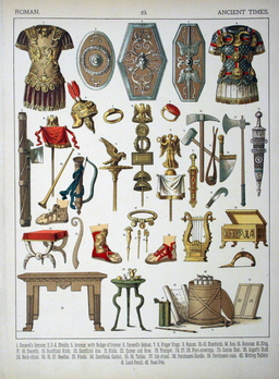 Mobilier romain de l'antiquité. Source : http://data.abuledu.org/URI/530b79f8-mobilier-romain-de-l-antiquite