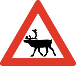 Panneau de risque de traversée de renne. Source : http://data.abuledu.org/URI/51378f9d-panneau-de-risque-de-traversee-de-renne