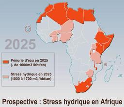 Pénurie d'eau en Afrique en 2025. Source : http://data.abuledu.org/URI/5099c001-penurie-d-eau-en-afrique-en-2025