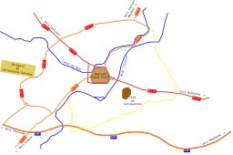 Plan de situation de Carcassonne. Source : http://data.abuledu.org/URI/54a7f98f-plan-de-situation-de-carcassonne