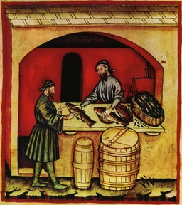 Poissonnerie médiévale. Source : http://data.abuledu.org/URI/50c875a8-poissonnerie-medievale