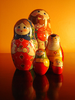 Poupées russes traditionnelles. Source : http://data.abuledu.org/URI/501b9958-poupees-russes-traditionnelles