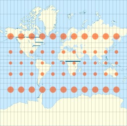 Projection de Mercator. Source : http://data.abuledu.org/URI/5096ad3c-projection-de-mercator-