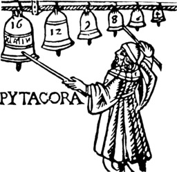 Pythagoras with bells. Source : http://data.abuledu.org/URI/47f387a6-pythagoras-with-bells