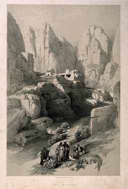 Ravin près de Petra en 1839. Source : http://data.abuledu.org/URI/54b5ac4d-ravin-pres-de-petra-en-1839