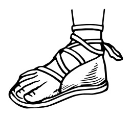 Sandale romaine. Source : http://data.abuledu.org/URI/53e920b9-sandale-romaine