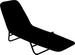 Silhouette de chaise longue. Source : http://data.abuledu.org/URI/5404d621-silhouette-de-chaise-longue