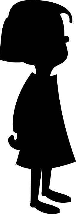 Silhouette de fillette. Source : http://data.abuledu.org/URI/5403255d-silhouette-de-fillette