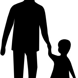 Silhouettes d'adulte et enfant. Source : http://data.abuledu.org/URI/54032f43-silhouettes-d-adulte-et-enfant