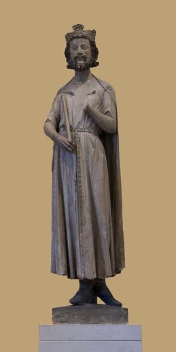 Statue de Childebert Ier. Source : http://data.abuledu.org/URI/53e376cc-statue-de-childebert-ier