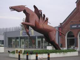 Statue du cheval Bayard à Grembergen. Source : http://data.abuledu.org/URI/54a757c5-statue-du-cheval-bayard-a-grembergen